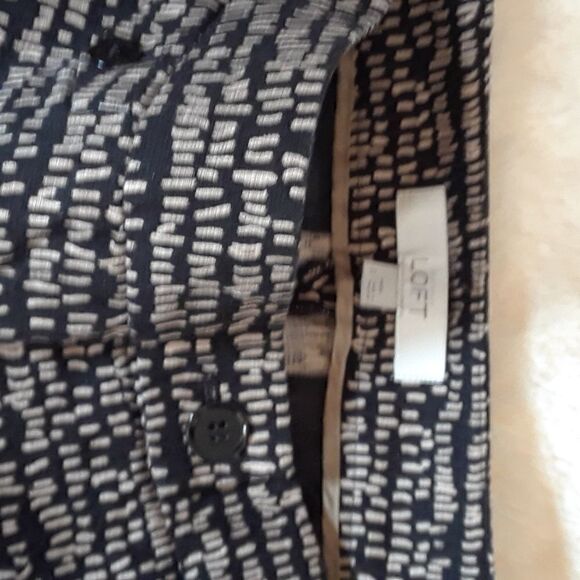 LOFT Basket Weave Cropped Pants - Picture 4 of 6